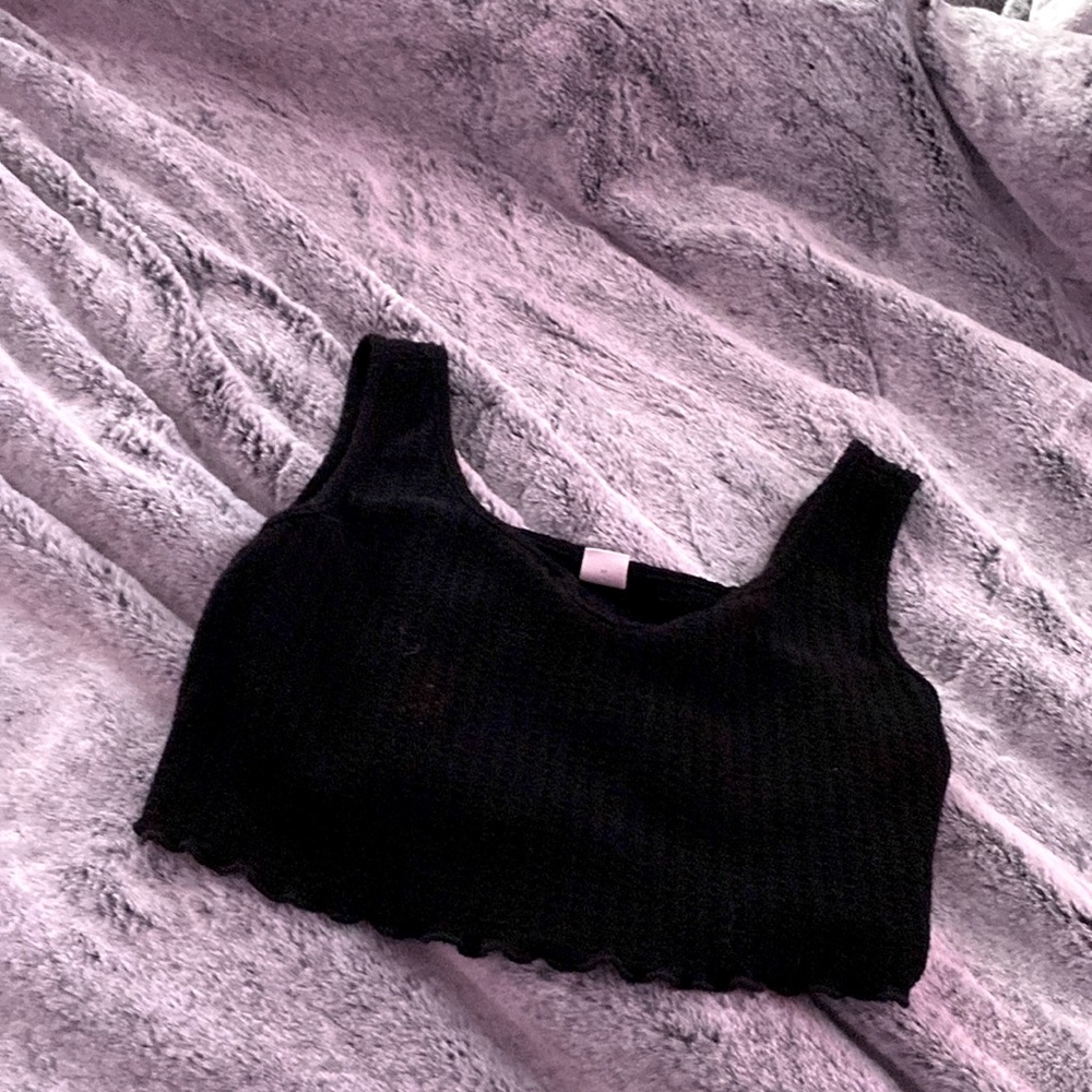 I am selling a black crop top bra